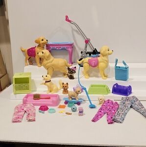 Barbie Pink and Blue Doll Accessories Set